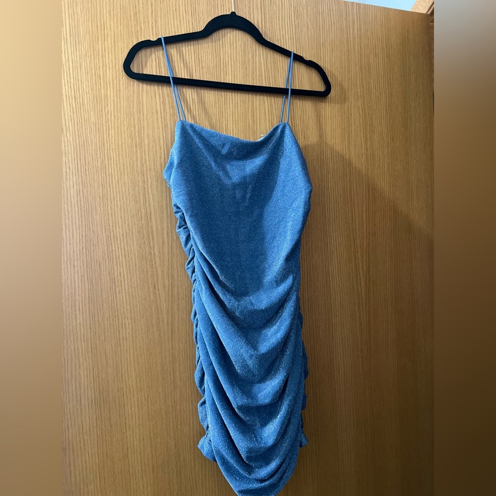 SHEIN Blue Sparkly Dress